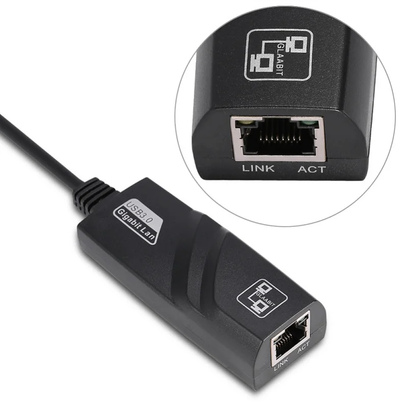 USB 3,0 к RJ45 Gigabit Ethernet сетевой адаптер проводной Lan для Mac OS/Windows/Android/IOS с адаптером Ethernet