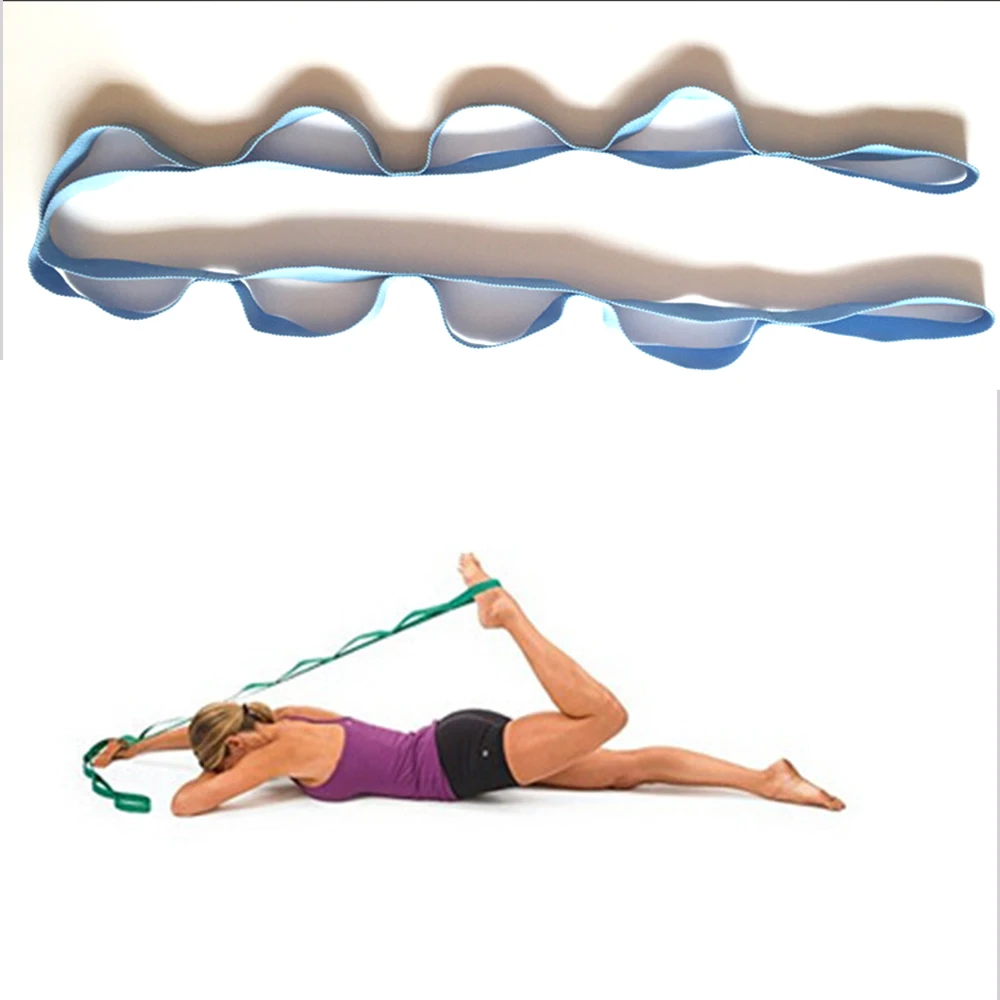 Pilates Yoga Deep Stretching Resistance Bands With Loops Fitness