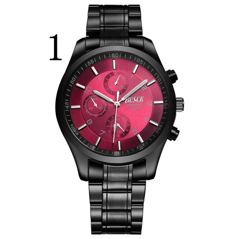 

Watch men's mechanical watch automatic fashion trend black steel belt multi-function male watch 2019 new