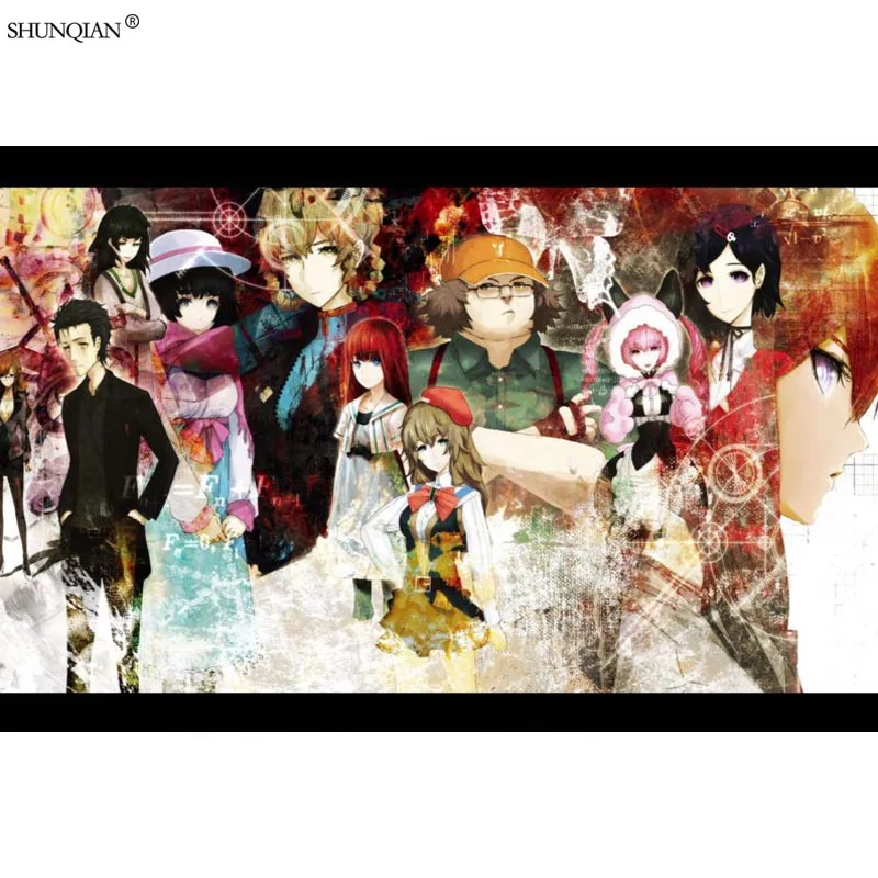 

Steins Gate Poster Print Silk Fabric Print Poster Cloth Fabric Wall Poster Custom Satin Poster 40X60cm,50X75cm,60X90cm