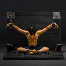 One Piece Resin GK ACE Figure Impel Down Jail Mera Mera no Mi DIY Portgas D Ace Resin 21CM GK Figure Model Kids Gift