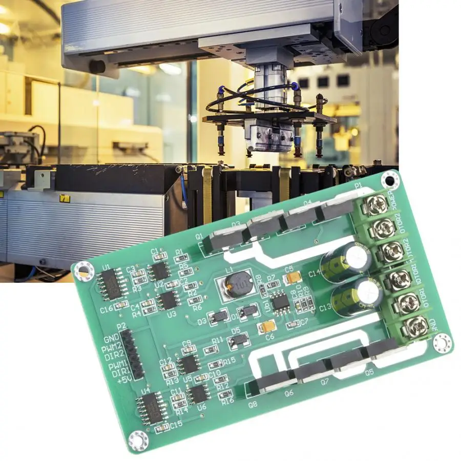 

10A Dual Motor Driver Module Board DC IRF3205 MOSFET 3-36V H-Bridge Driver Chip Peak 30A