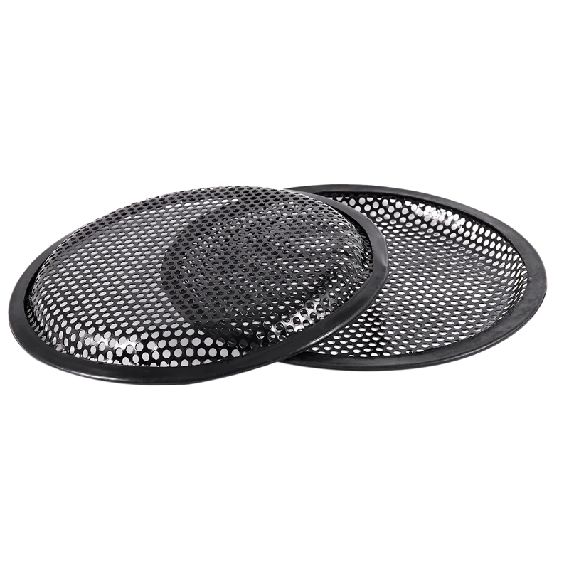 

8.5" Dia Metal Mesh Round Car Woofer Cover Speaker Grill Black 2 Pcs