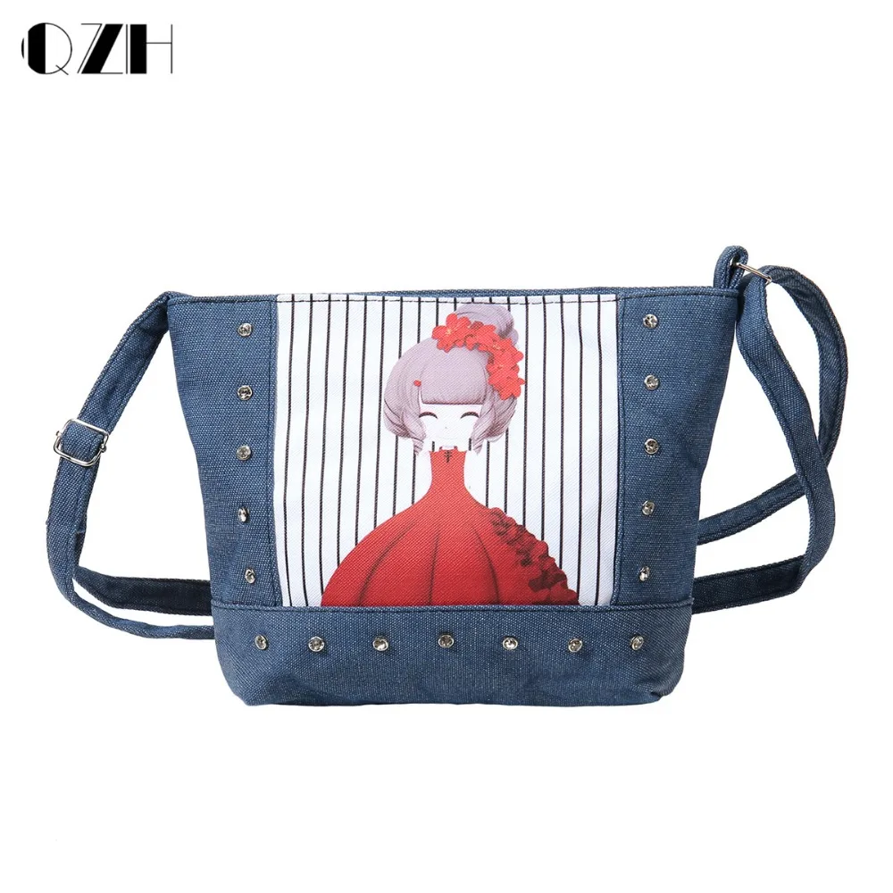  2019 Denim Bags For Students Kids Boys Bookbags Children Min Messenger Bags for kindergarten girl c - 32707208660