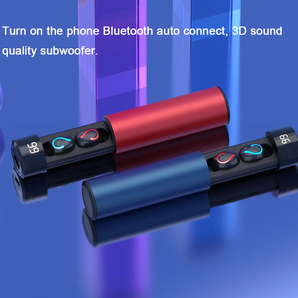 TWS Bluetooth гарнитура стерео музыка с микрофоном беспроводные наушники спортивные