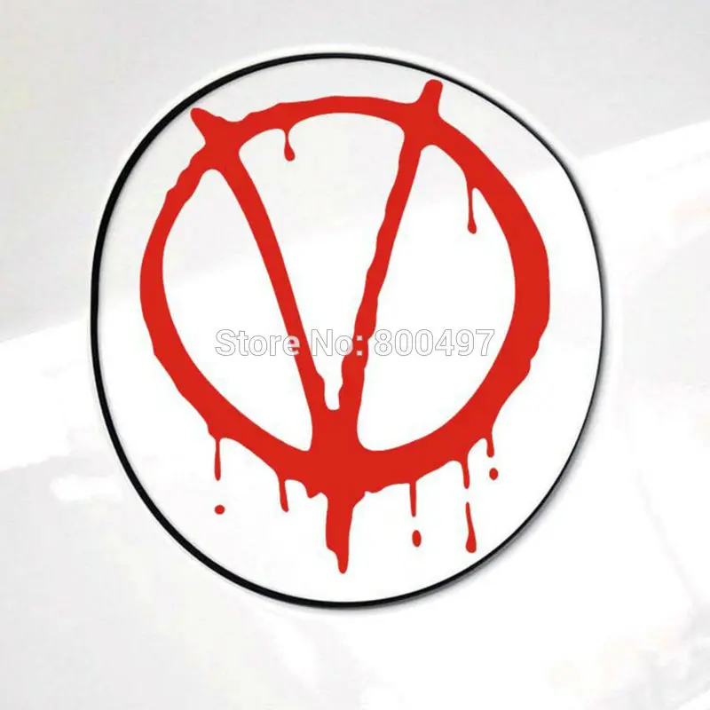 10 X Newest Creative V Logo For Vendetta Funny Warning Sticker Car Decoration Decals For Volkswagen Bmw Benz Peugeot Renault Logo Creative Logo For Carfunny Car Logos Aliexpress