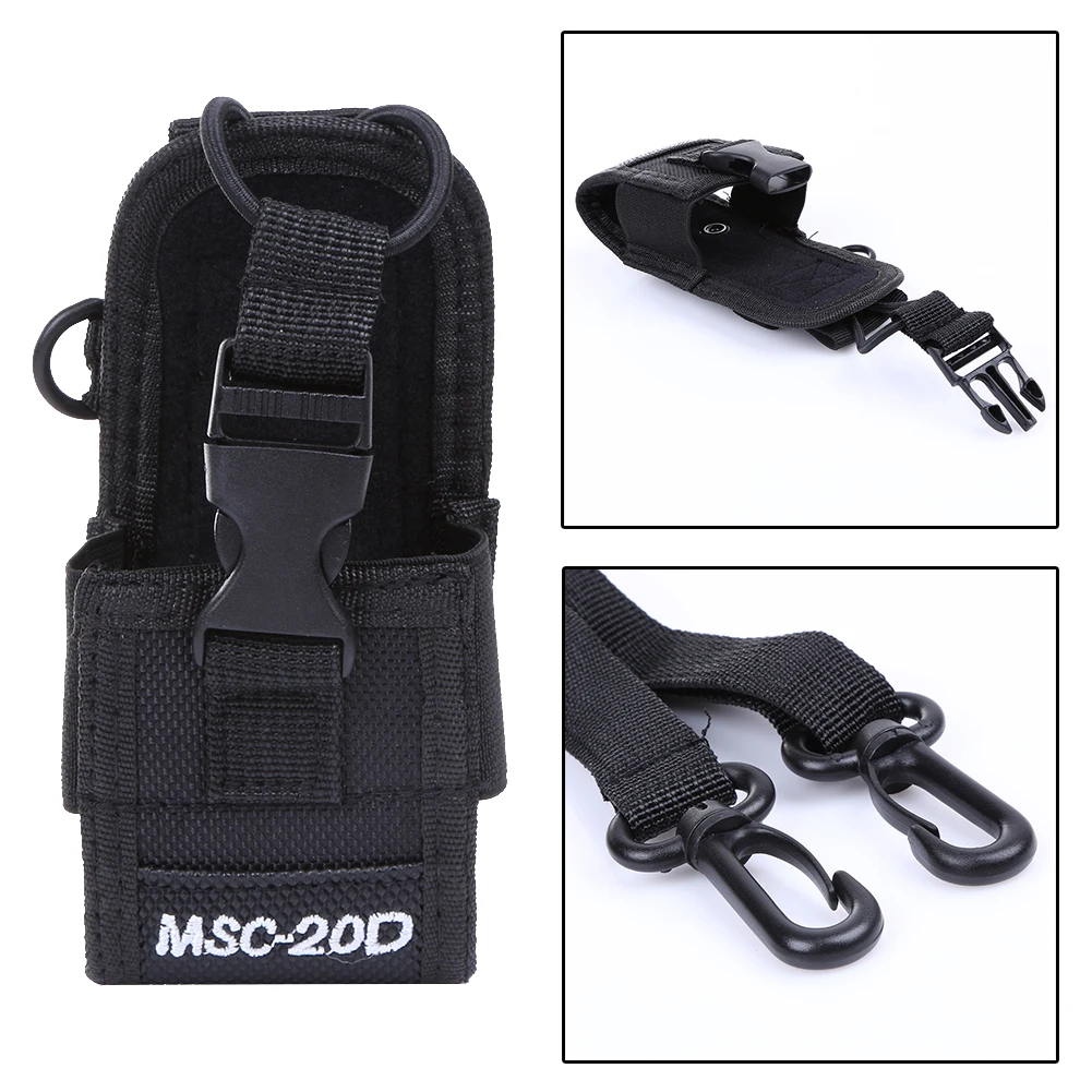 Walkie Talkie Bag Case Holder MSC-20D PTT Nylon Carry Cover with Sling for Kenwood BaoFeng UV-5R BF-888S Radio Devices | Мобильные