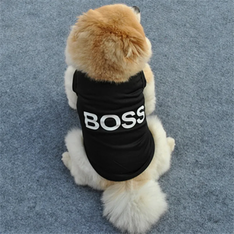 1PC New Cool Summer Autumn Thin Pets Vest with "BOSS" Letter Printed