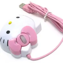 Прямая поставка Новая hello kitty Оптическая 1200 точек/дюйм USB мышь для портативных ПК