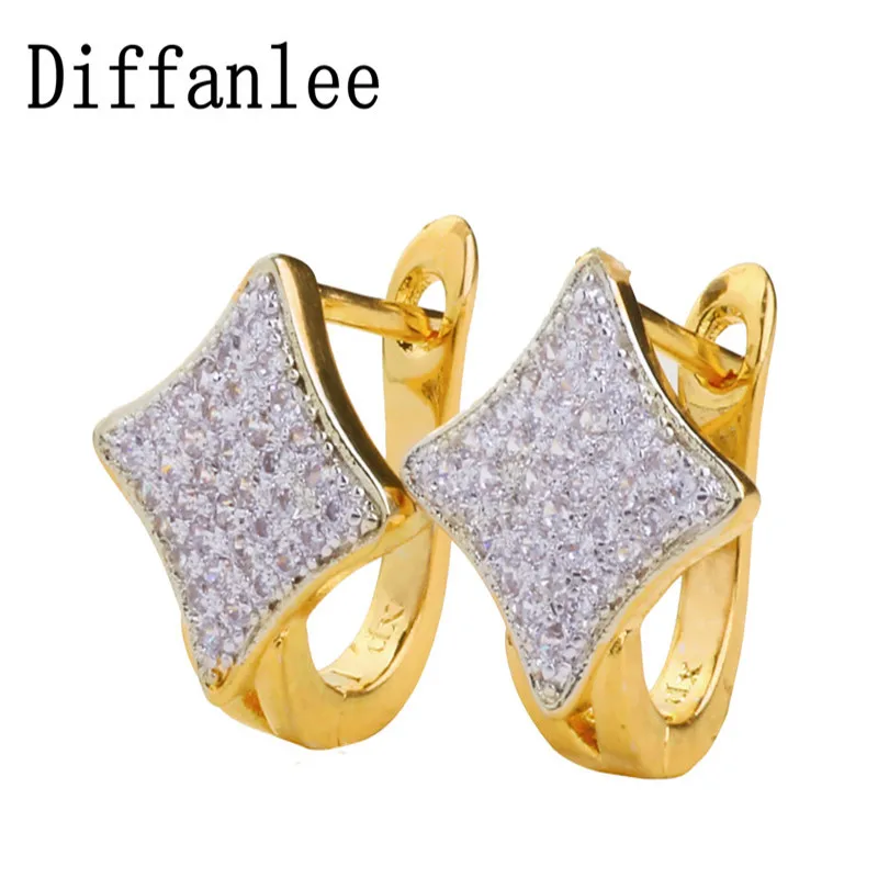 

Diffanlee Charm Fashion Europe hot sale Hoop Earrings For Women High Quality Luxury full diamond Cubic Zirconia Wedding Jewelry