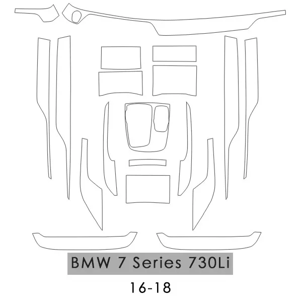 Самовосстановления внутренняя отделка защитная пленка Шестерни переключения Панель наклейка на приборную панель для BMW F10 F11 F07 Z4 E89 F25 F26 G30 F15 F16 F30 - Название цвета: Set for 7 G11 G12