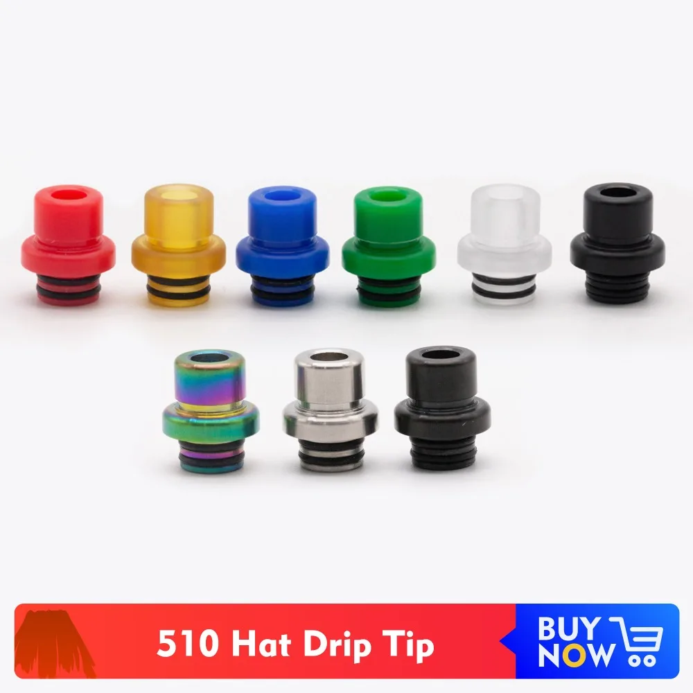 

Quartz Banger 1pc PEI 510 Drip Tip Mouthpiece for V8 Baby Doggy style Tank Atomizer Plastic Metal 510 Drip Tip