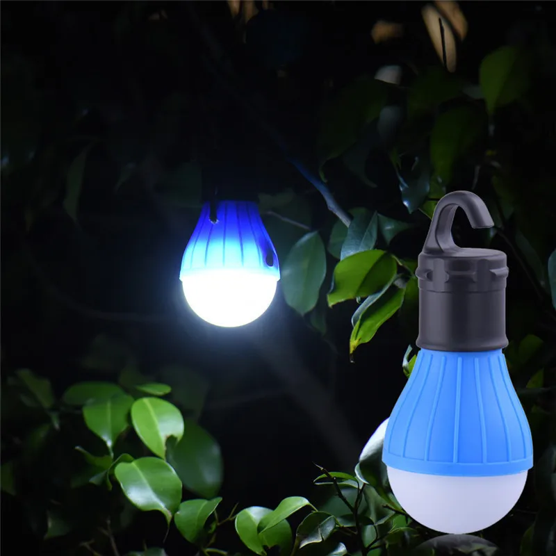 1 Pcs Outdoor Mini Tool Camping Equipment Lantern Tent Light Portable LED Bulb Emergency Hiking Fishing Hook Hanging Flashlight