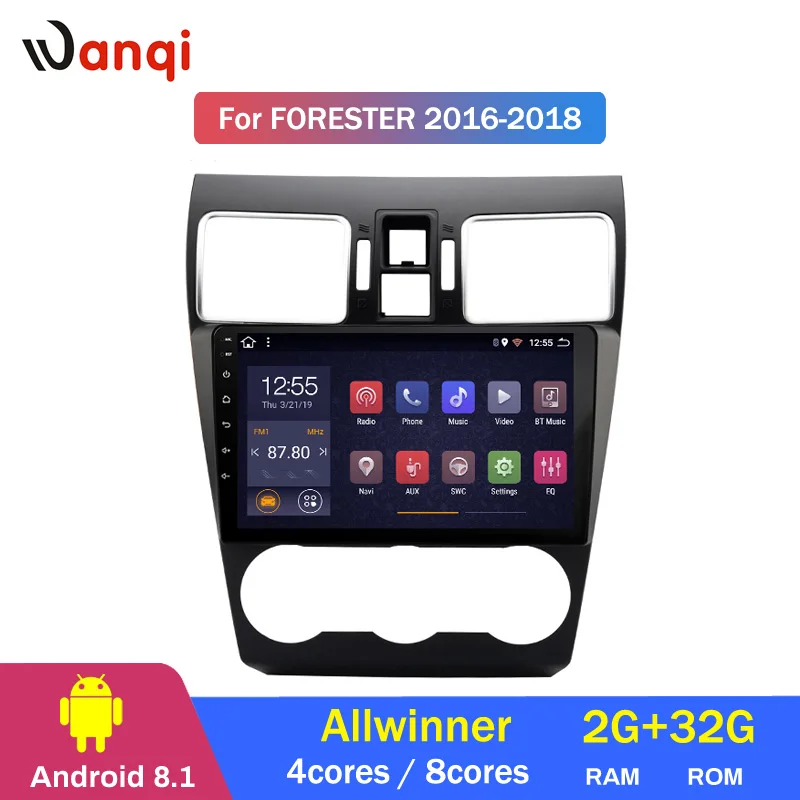 

2G RAM 32G ROM Android 8.1 Car DVD Multimedia Player GPS for Subaru Forester XV WRX 2012-2018 navigation