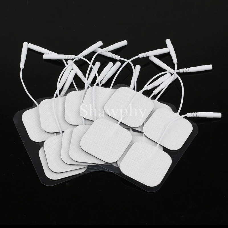 

100pcs/lot 4*4cm Tens Electrode Pads Pin Type Physical Therapy Massager Electric Digital Machine Massager physiotherapy