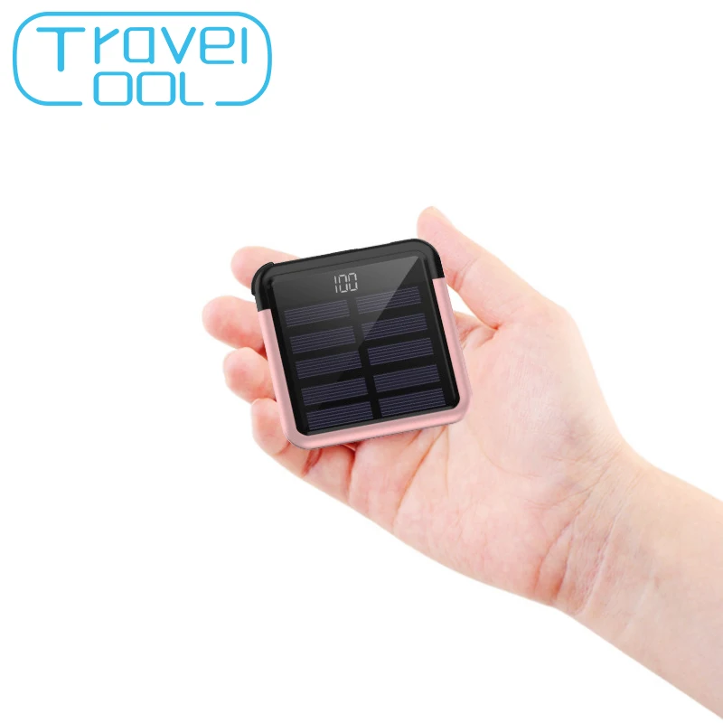 

Travelcool SolarPower Bank 5000mAh Digital Display Solar Battery Pack Mini Power Bank Powerbank Usb Type-c Solar Powerbank Cable