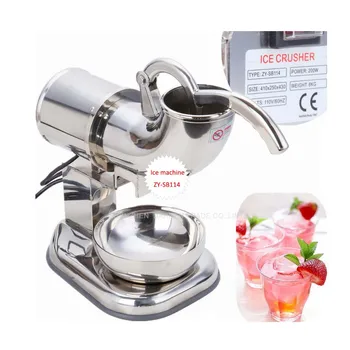 

1pc 110v 220v Fully Stainless Steel Snow Cone Machine, Ice Shaver Maker, Ice Crusher Maker