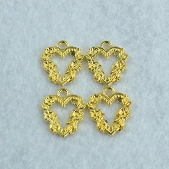 

15pcs Gold color Hearts Charms Necklace Pendant Bracelet Jewelry Making Handmade Crafts diy Supplies 21*18mm 1570