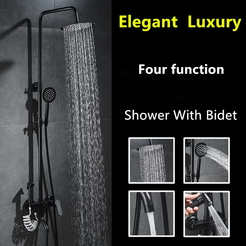 Смеситель для душа HC988 черный латунный с биде|shower mixer set|shower mixershower faucets |