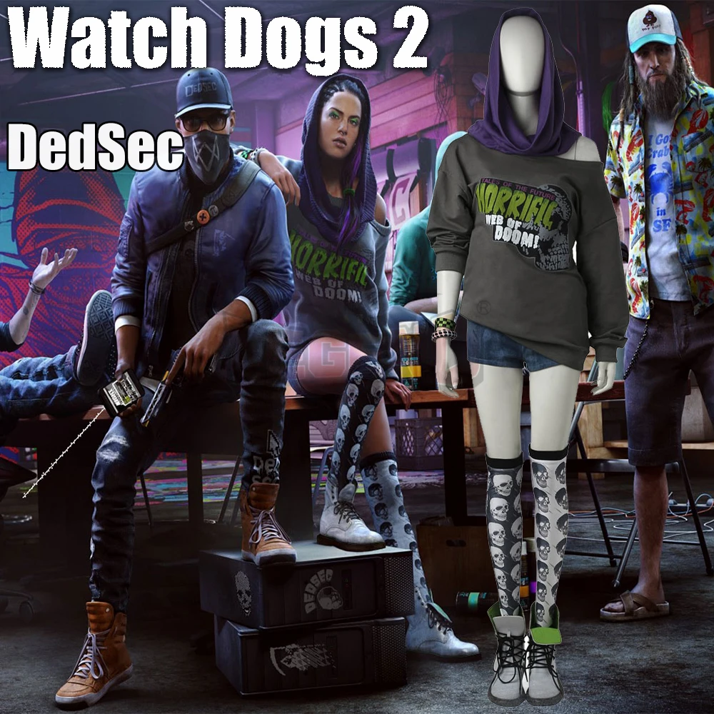 Косплэй Легенда Watch_Dogs 2 Dedsec Ситара dhawan Косплэй взрослый костюм Индивидуальный заказ полный набор