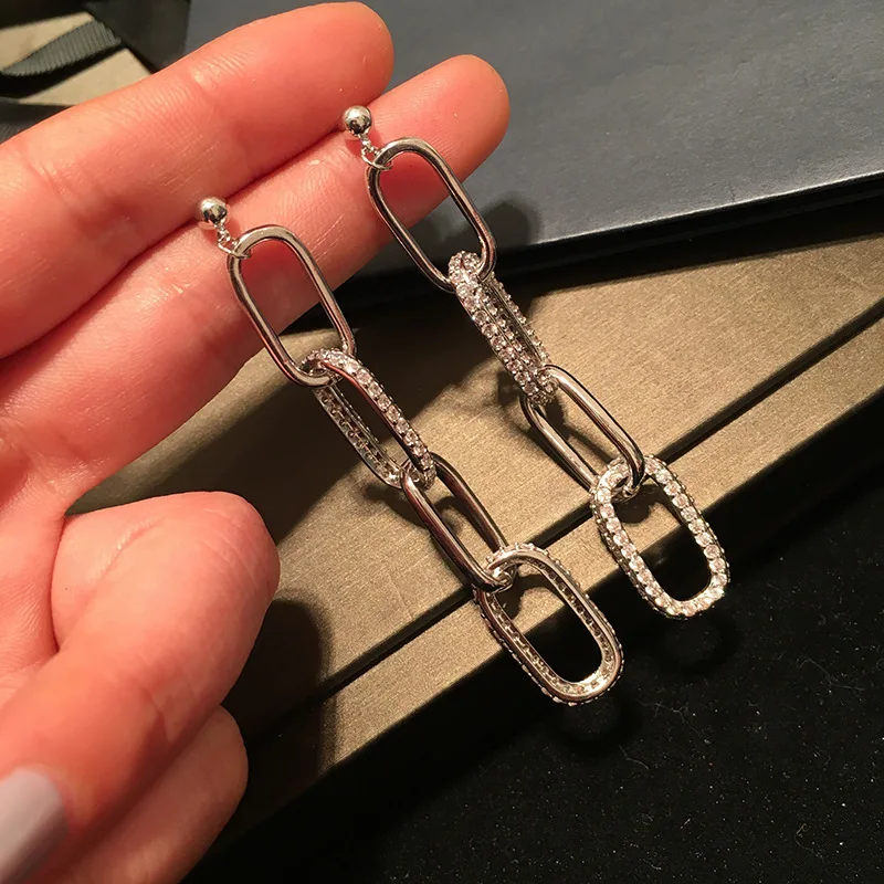 

UMGODLY Luxury Brand Silver Color Earrings Zircon CZ Women Party ARC EN CIEL Jewelry Fashion Gift