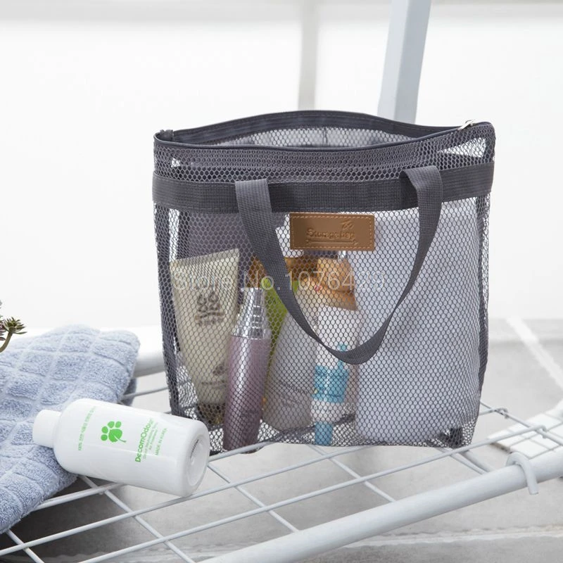 

Mesh Beach Bag Hand-held Makeup Towels Storage Tote Travel Wash Pouch Bath Bags