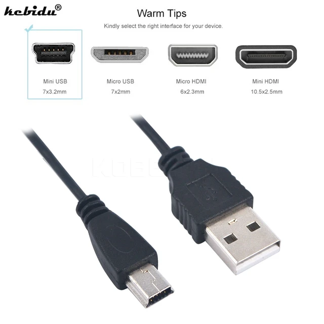 Kebidu Mini Usb Cable 70cm Usb 20 A Male To Mini 5 Pin B Data