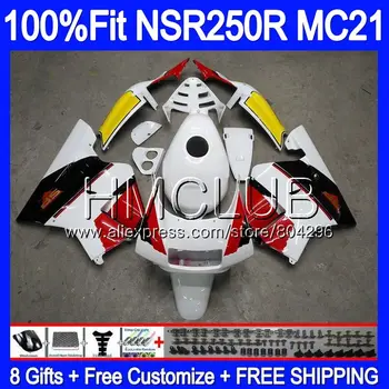 

Injection For HONDA NSR 250 R MC21 PGM3 NSR250R Red white 90 91 92 93 94HM.3 NSR250 R NSR250RR 1990 1991 1992 1993 Fairings