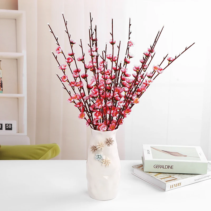 

Pastoral style creative ceramic flower arrangement water flower vase hand-knotted white porcelain vase decoration