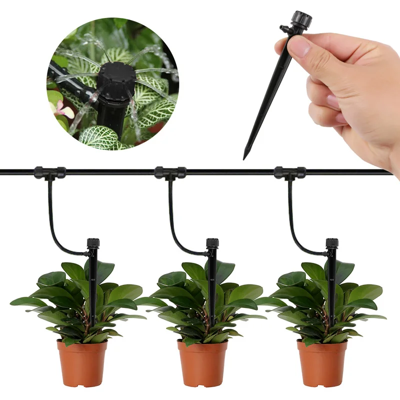 

20pcs Irrigation Sprinkler Insert Ground Garden Watering System Plant Greenhouse 360 Degree Drippers Adjustable Drip Column