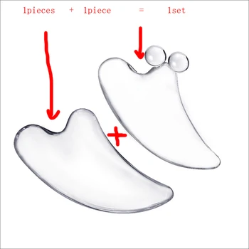 

1set=2pcs Crystal Massage Scraper Guasha Board Massage Tools Skin Anti-wrinkle Facial Care Tools Body Health Care