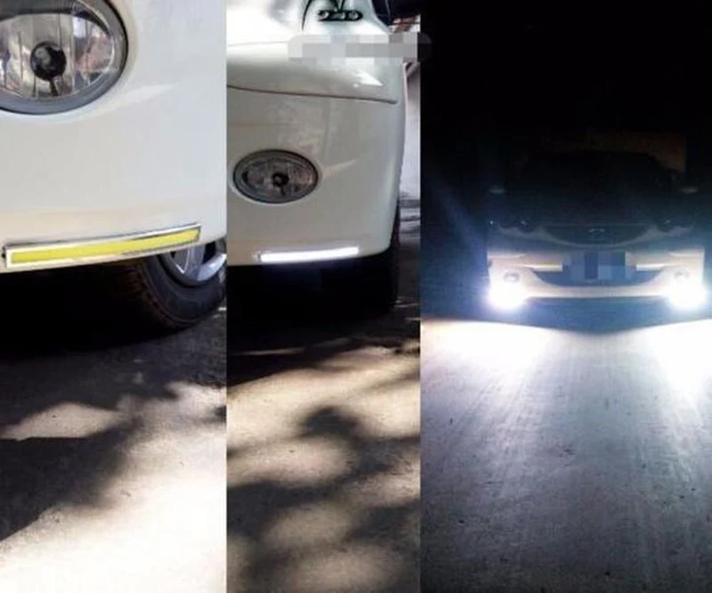 2x COB DRL светодиодсветодиодный дневные ходовые огни автомобильная лампа для Ford Focus