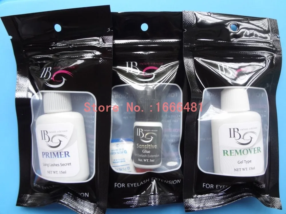 1 set Eyelash Extensions Kit Primer Sensitive Glue Remover for Eyelash Extensions Free Shipping