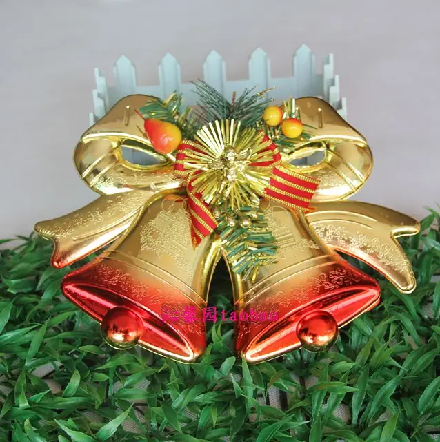 bell shenp 28 20cm large christmas wall clock gold christmas tree decoration small pendant accessories - Large Christmas Bells Decorations bell shenp 28 20cm large christmas wall clock gold christmas tree decoration small pendant accessories - Large Christmas Bells Decorations