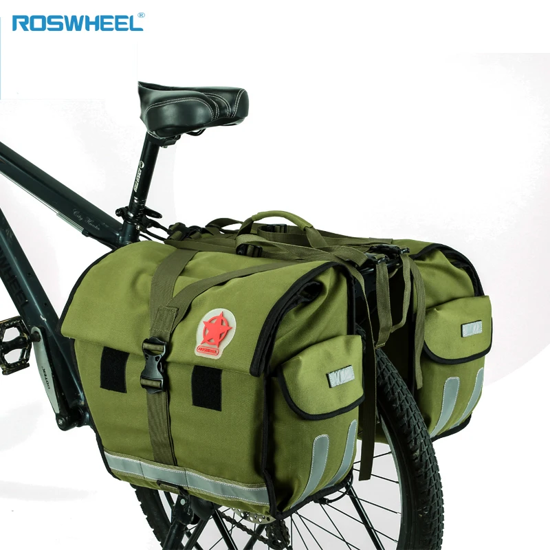 ROSWHEEL 50L Water Resistant Bicycle Rear Pannier Bag Bike Pannier MTB