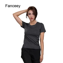 Женская дышащая однотонная Спортивная футболка высокого качества, женская спортивная одежда, футболки с коротким рукавом для девушек