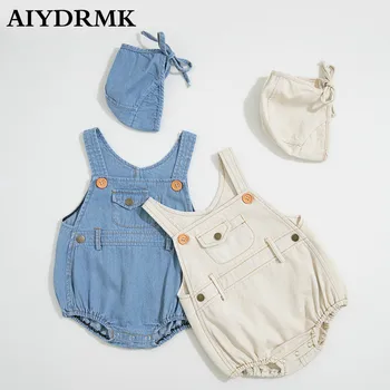 

Baby Boy Clothes Denim Baby Clothes Set Spring Fall Baby Romper with Hat Newborn Baby Jumpsuit for Boys Girls Jumpsuit Overalls