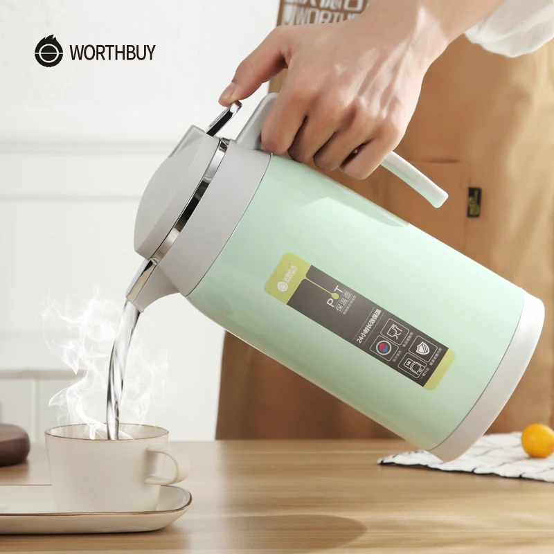 WORTHBUY Thermal Kettle 304 Stainless Steel Thermo Jug Water Pot With