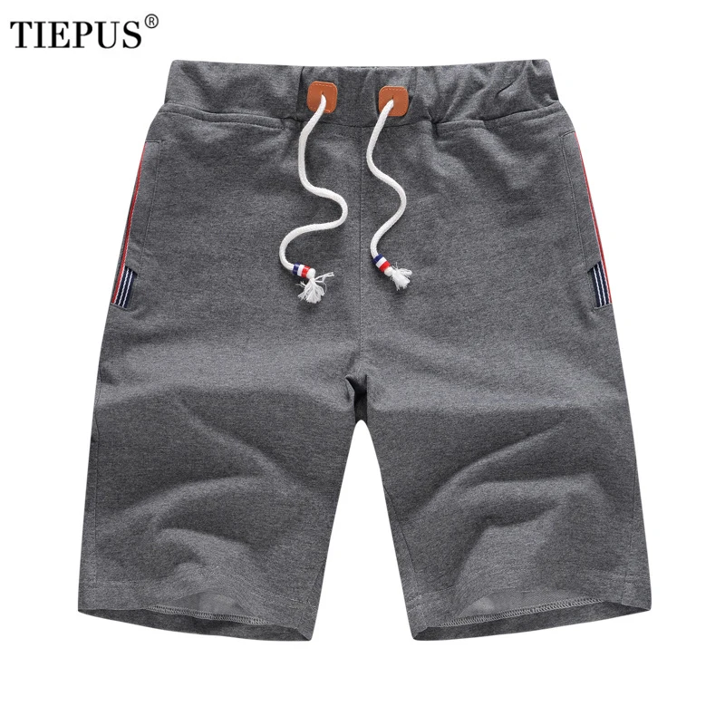TIEPUS, однотонные мужские шорты, большие размеры L~ 6XL, 7XL, 8XL, летние мужские пляжные шорты, хлопковые повседневные мужские шорты, брендовая одежда для мужчин