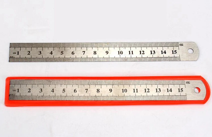 1 шт. 15 см нержавеющая сталь металл линейка прямая правитель инструмент точность Двусторонняя измерительный канцелярские принадлежности