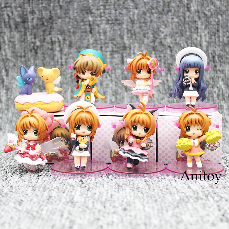 

Anime Card Captor Sakura Action Figure Kinomotosakura Risha Oran PVC Action Figure Collectible Model Toy 8pcs/set 6cm KT3600