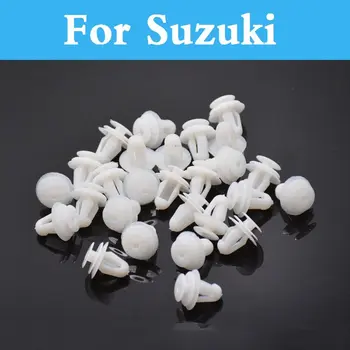 

50pcs Car White Plastic Rivets Fastener Door Clips For Suzuki Escudo Forenza Vitara Baleno Celerio Cervo Grand Vitara Aerio