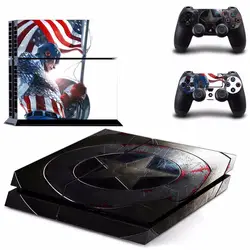 Marvel Капитан Америка: Гражданская война винил Стикеры кожи для PS4 Игровые приставки 4 консоли + бесплатная контроллер Обложка Наклейка