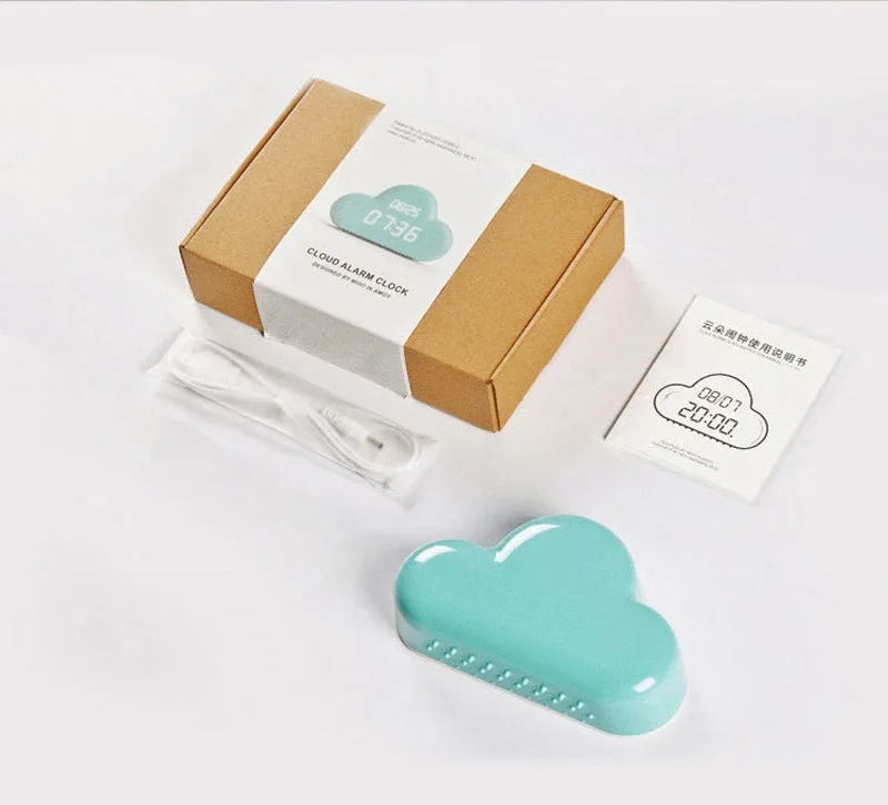 Sound Control Cloud Led Alarm Clock for kids digital electronic desk clock table watch nixie clock gun wake up Snooze bedside Sound Control Cloud Led Alarm Clock for kids digital electronic desk clock table watch nixie clock gun wake up Snooze bedside