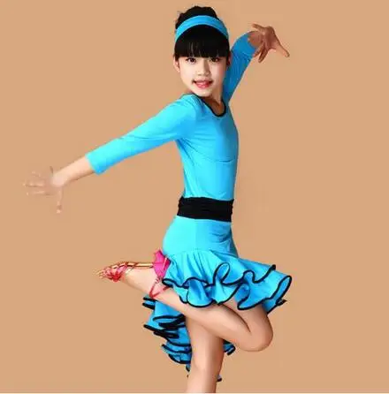 

New 2017 Girl Kids Standard Latin Competition Dress Children Modern Dance Ballroom Salsa Rumba Tango Samba Cha Cha Costumes