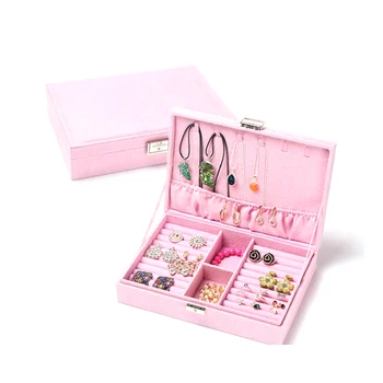

Makeup organizer 4 Color Jewelry Storage Box Jewelry Ring Earrings Earrings Necklaces Bracelets Bracelets Ring Home Storage box