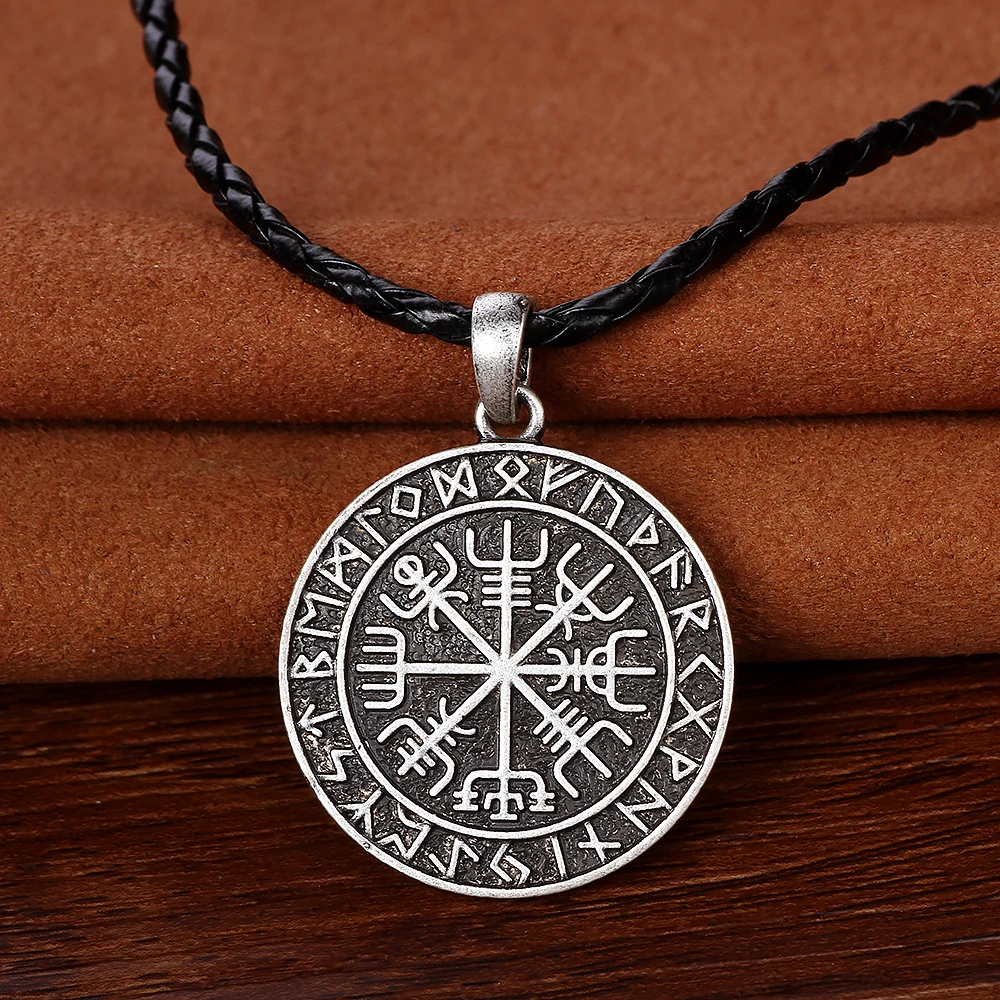 Viking Vegvisir подвеска с компасом Valknut Odin's Symbal Of Norse Runic Подвеска Чокеры Викинги