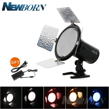 

Yongnuo YN-216 YN216 LED Studio Video Light Photography and 4 color charts + AC adapter for Canon Nikon Sony Camcorder DSLR
