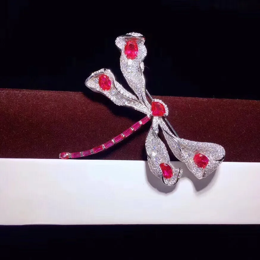 Qi Xuan_Brooch jewelry_New аксессуары брошь женский S925 серебряная рука-набор инкрустация проложить трехмерной брошь; Элегантная модная обувь
