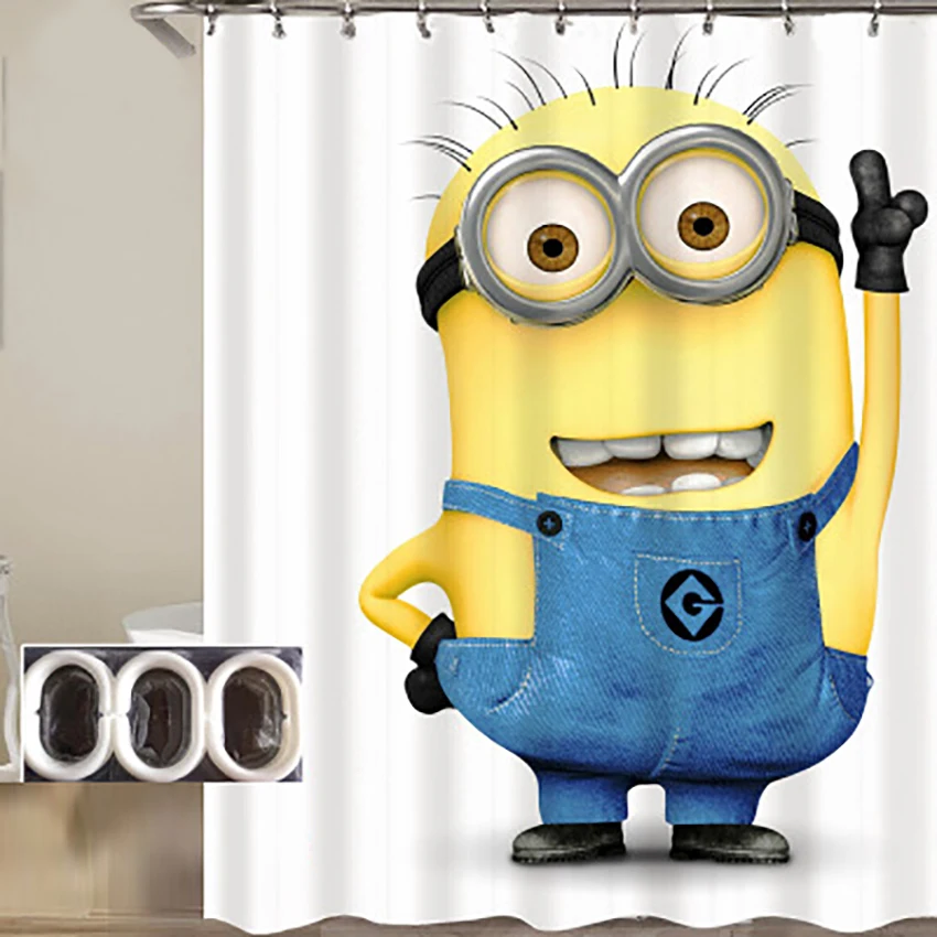 

Mischievous Series Polyester Shower Curtains Cartoon Bath Curtains Waterproof Bathroom Cute Printing Curtain Home Decor